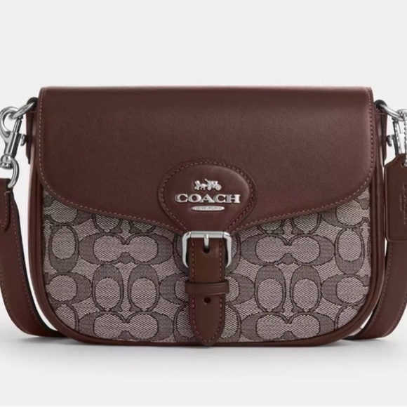 Coach Signature Jacquard AmeliaSaddle Bag